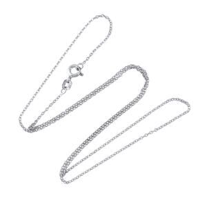 Estate Italy Ross Simons Sterling Silver 925 0.5mm Cable Chain Necklace 18"